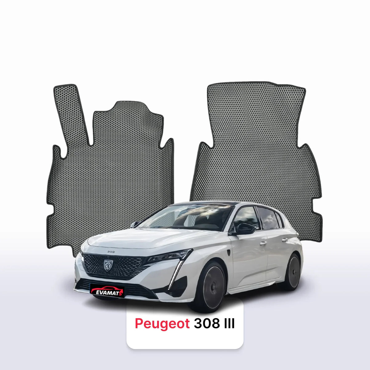 Tappetini 3D EVA per Peugeot 308(MT) 3 gen 2021-2028 anni HATCHBACK 5 porte