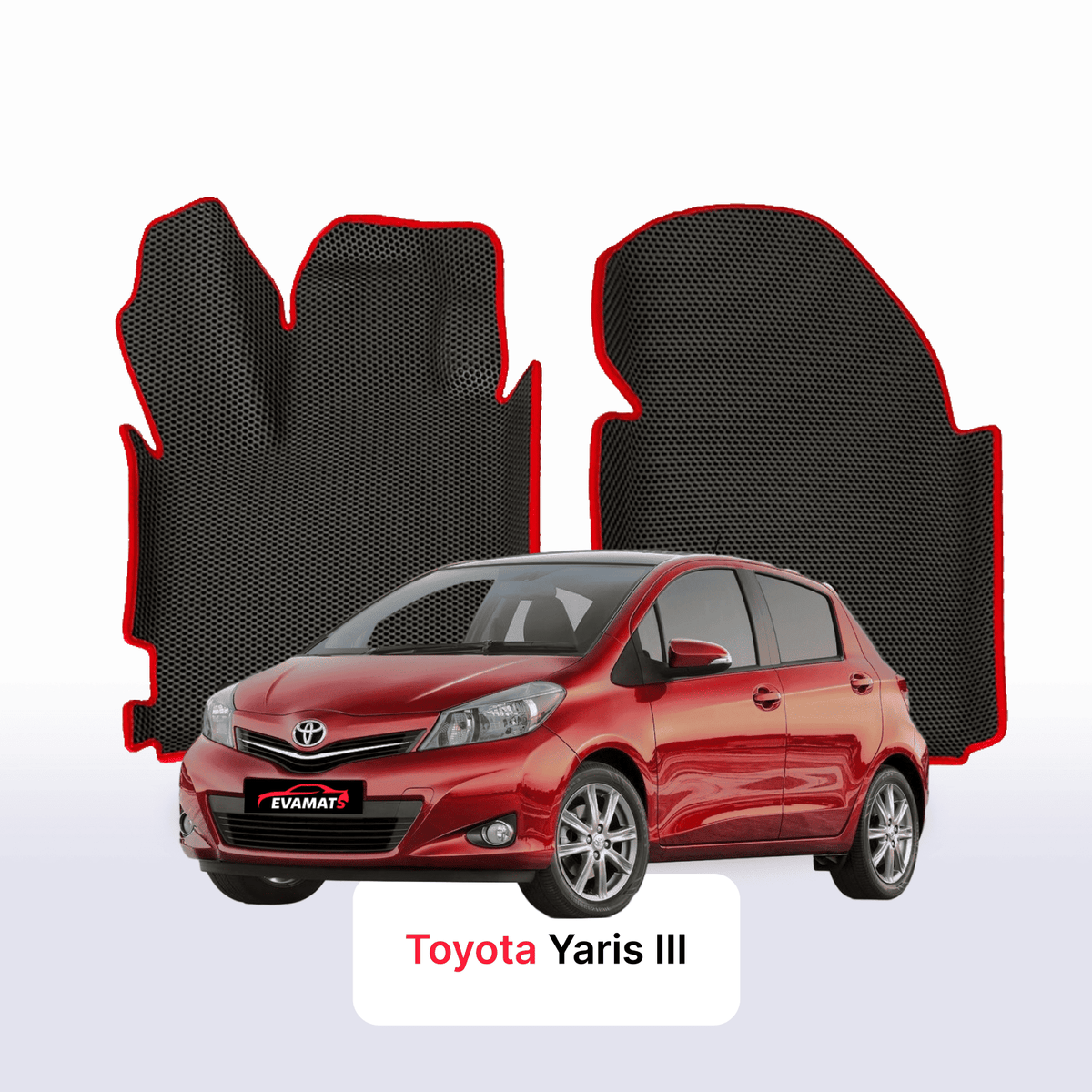 Tappetini 3D EVA per Toyota Yaris 3 gen 2010-2020 anni HATCHBACK 5 porte