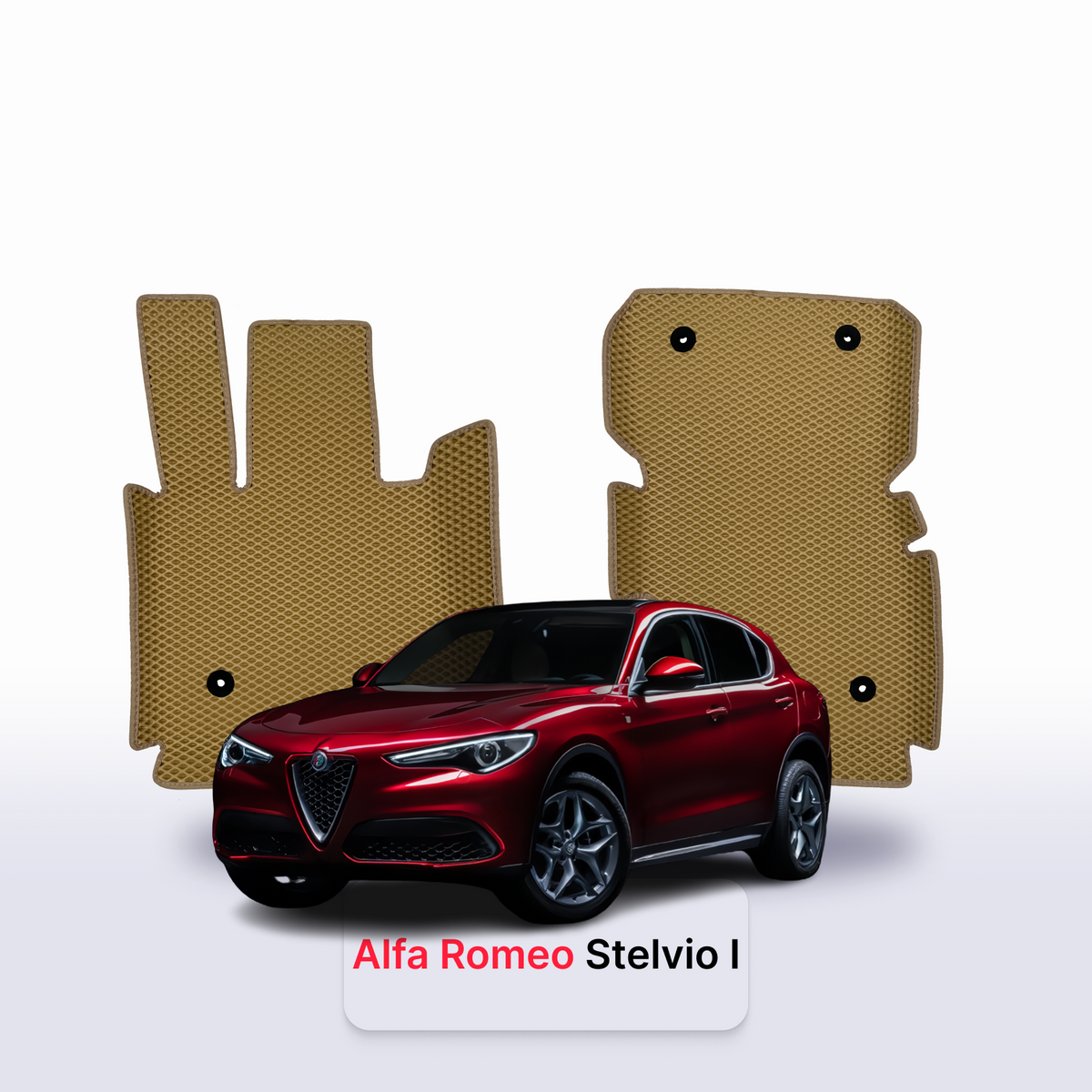 Tappetini 3D EVA per Alfa Romeo Stelvio 1 gen 2016-2028 anni SUV