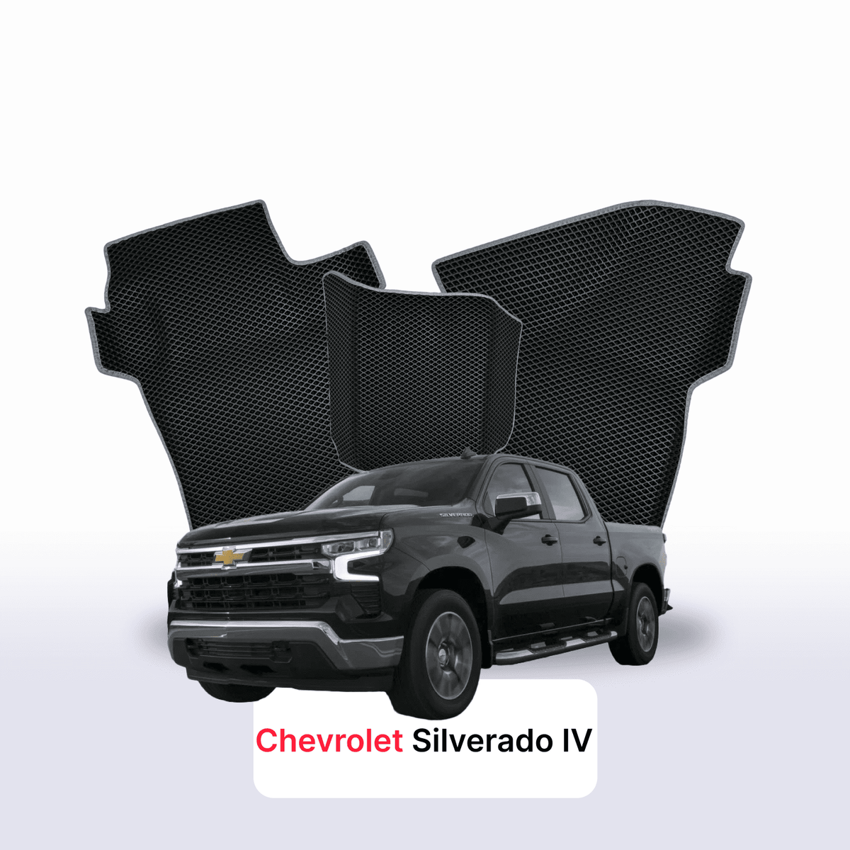 Tappetini 3D EVA per Chevrolet Silverado(T1XX) 4 gen 2019-2028 anni PICK-UP DOPPIA CABINA CREW