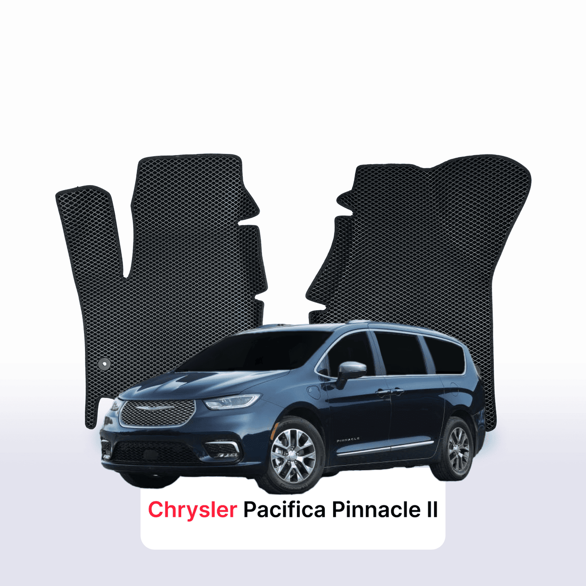 Tappetini 3D EVA per Chrysler Pacifica Pinnacle (RU) 2 gen 2020-2028 anni MONOVOLUME + rinforzo per il tallone in metallo