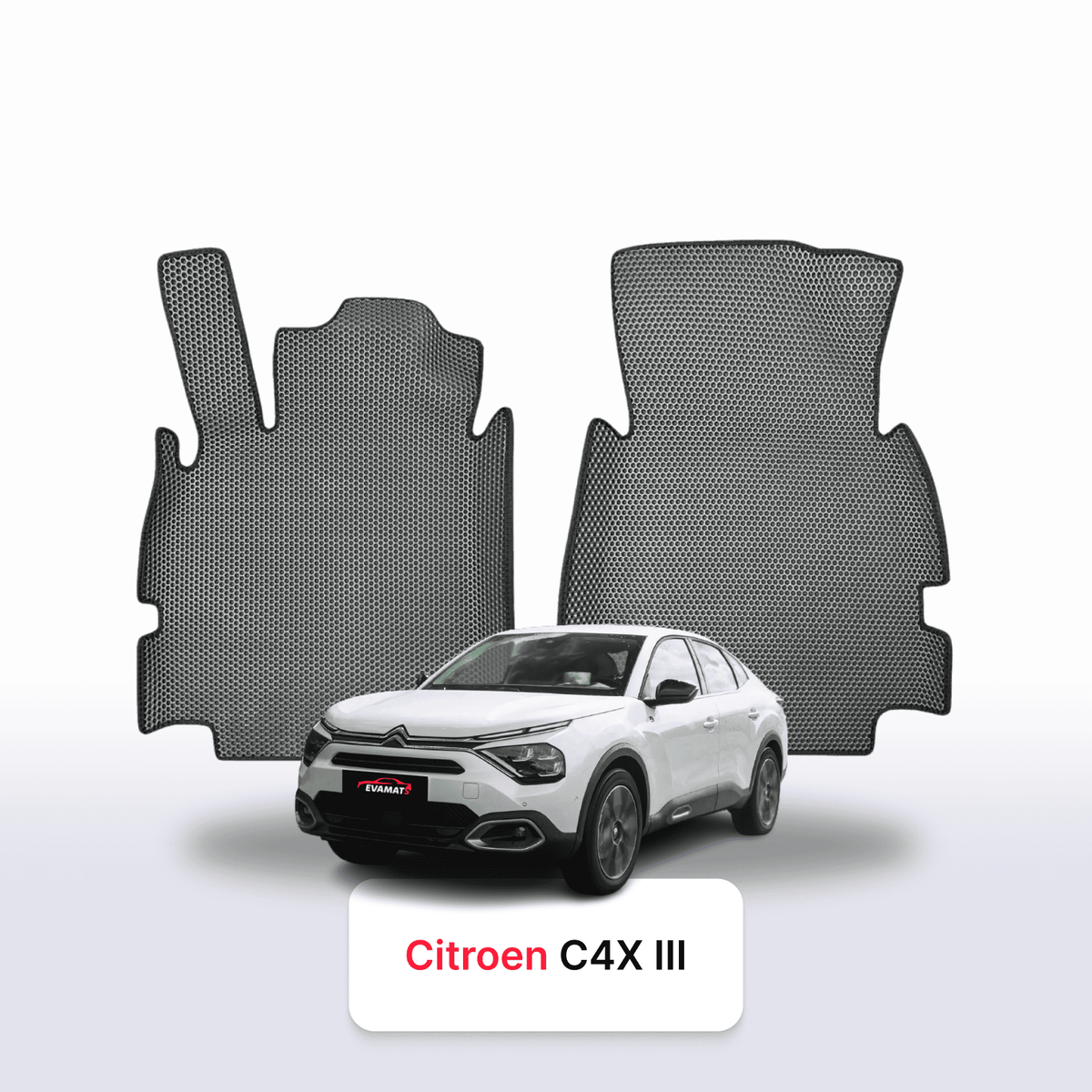 Tappetini 3D EVA per Citroen C4X III gen 2020-2028 anni BERLINA + rinforzo per il tallone in EVA