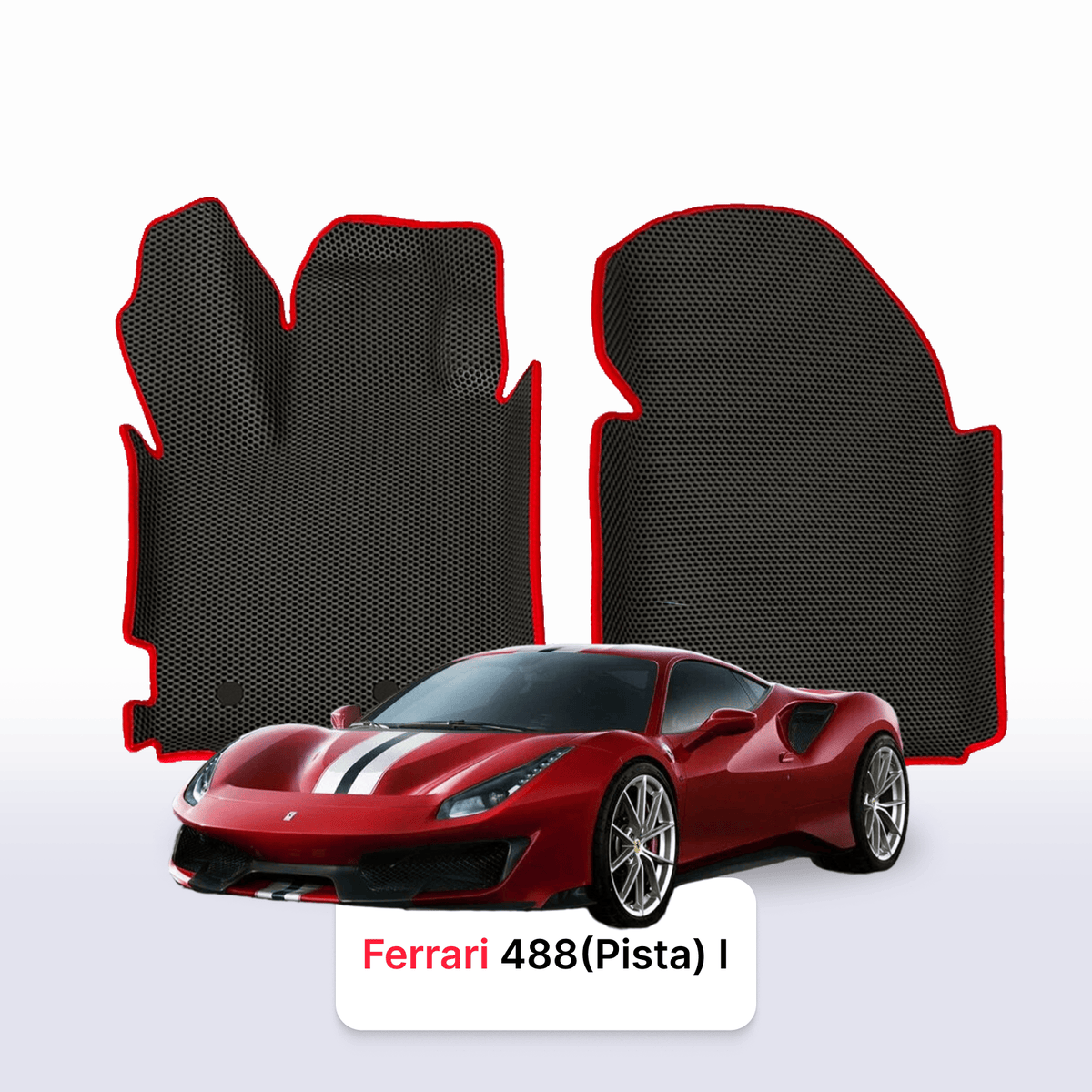Tappetini 3D EVA per Ferrari 488 (Pista) 1 gen 2015-2019 anni COUPÉ