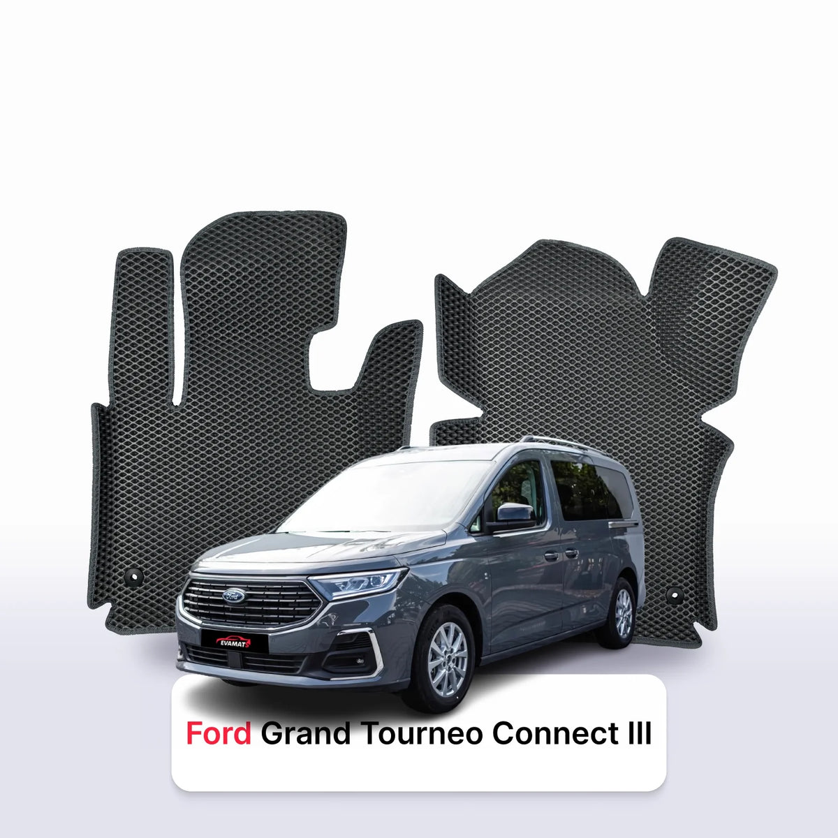 Tappetini 3D EVA per Ford Grand Tourneo Connect 3 gen 2021-2027 anni MONOVOLUME 7 posti