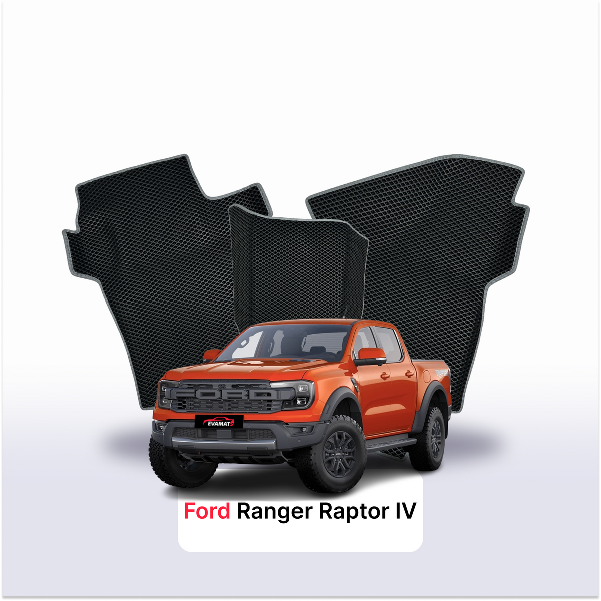 Tappetini 3D EVA per Ford Ranger Raptor 6 gen 2022-2028 anni PICK-UP DOPPIA CABINA