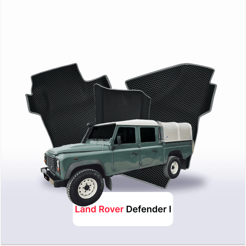 Tappetini 3D EVA per Land Rover Defender 1 gen 1983-2016 anni PICK-UP DOPPIA CABINA