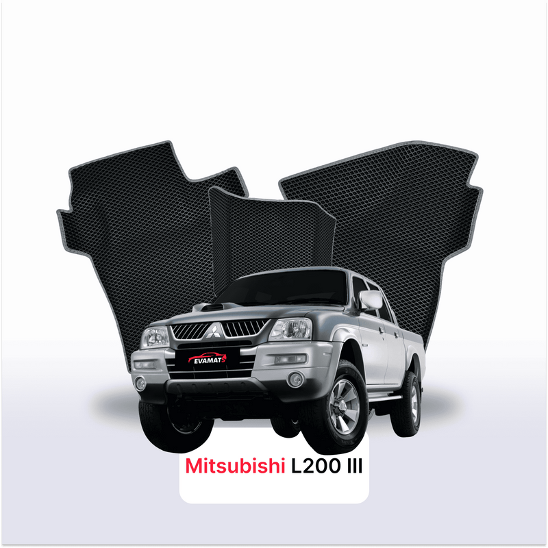 Tappetini 3D EVA per Mitsubishi L200 3 gen 1996-2006 anni PICK-UP DOPPIA CABINA