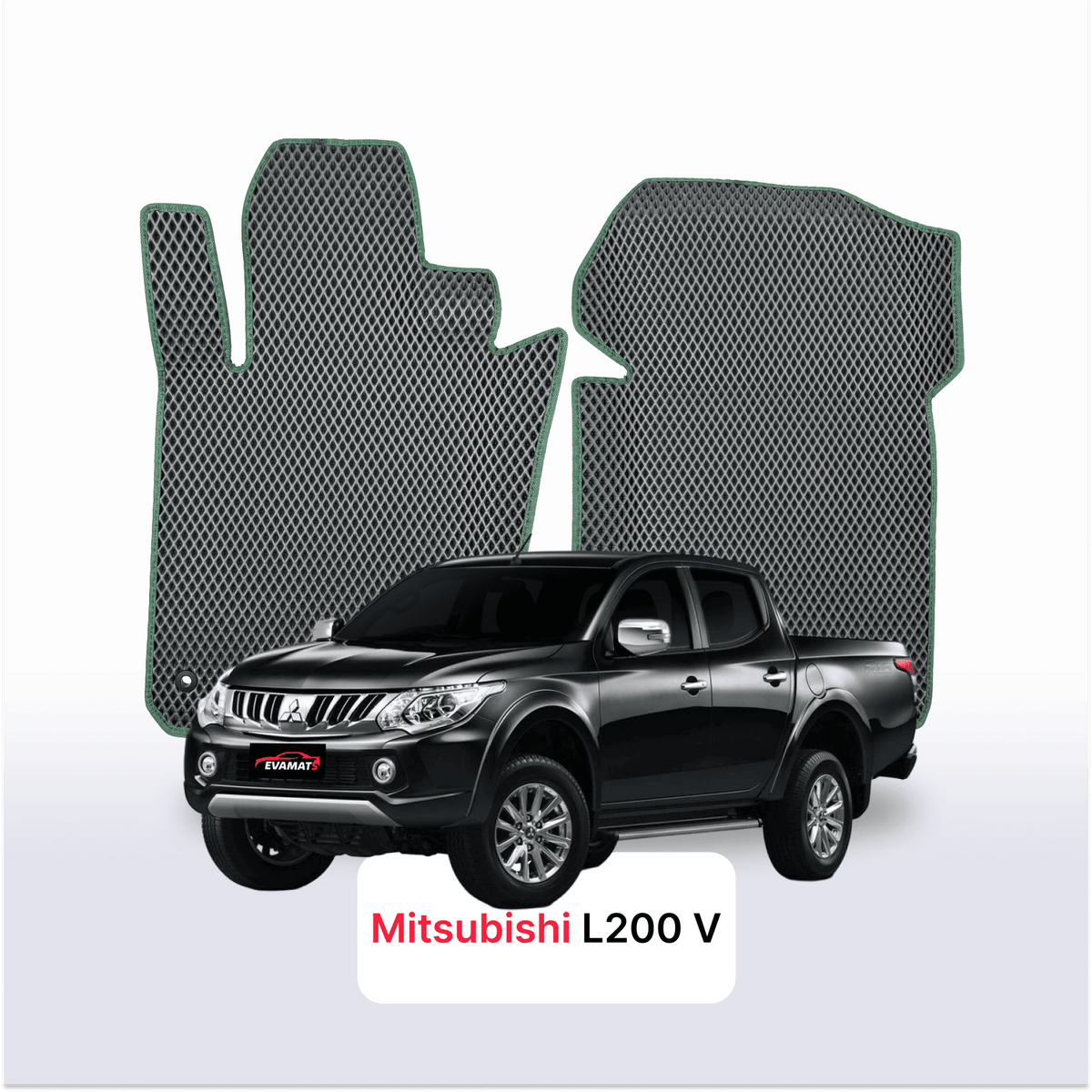 Tappetini 3D EVA per Mitsubishi L200 5 gen 2015-2023 anni PICK-UP DOPPIA CABINA