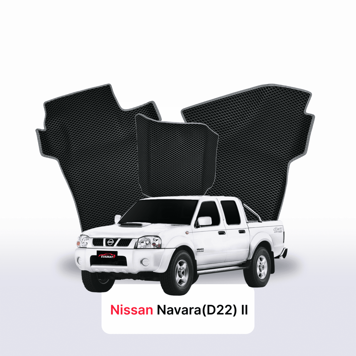 Tappetini 3D EVA per Nissan Navara(D22)(Frontier) II gen 1998-2007 anni PICK-UP CABINA E MEZZA