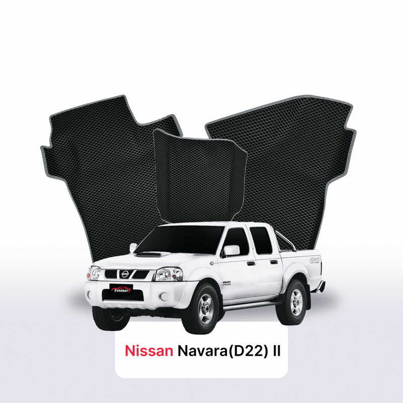 Tappetini 3D EVA per Nissan Navara(D22)(Frontier) II gen 1998-2007 anni PICK-UP CABINA E MEZZA