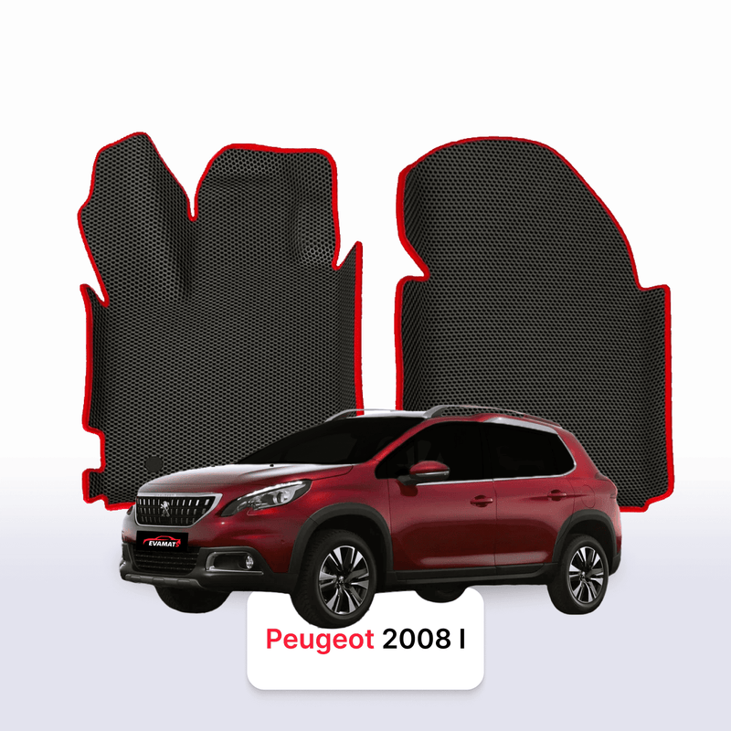 Tappetini 3D EVA per Peugeot 2008(MT) 1 gen 2013-2019 anni SUV + rinforzo per il tallone in EVA
