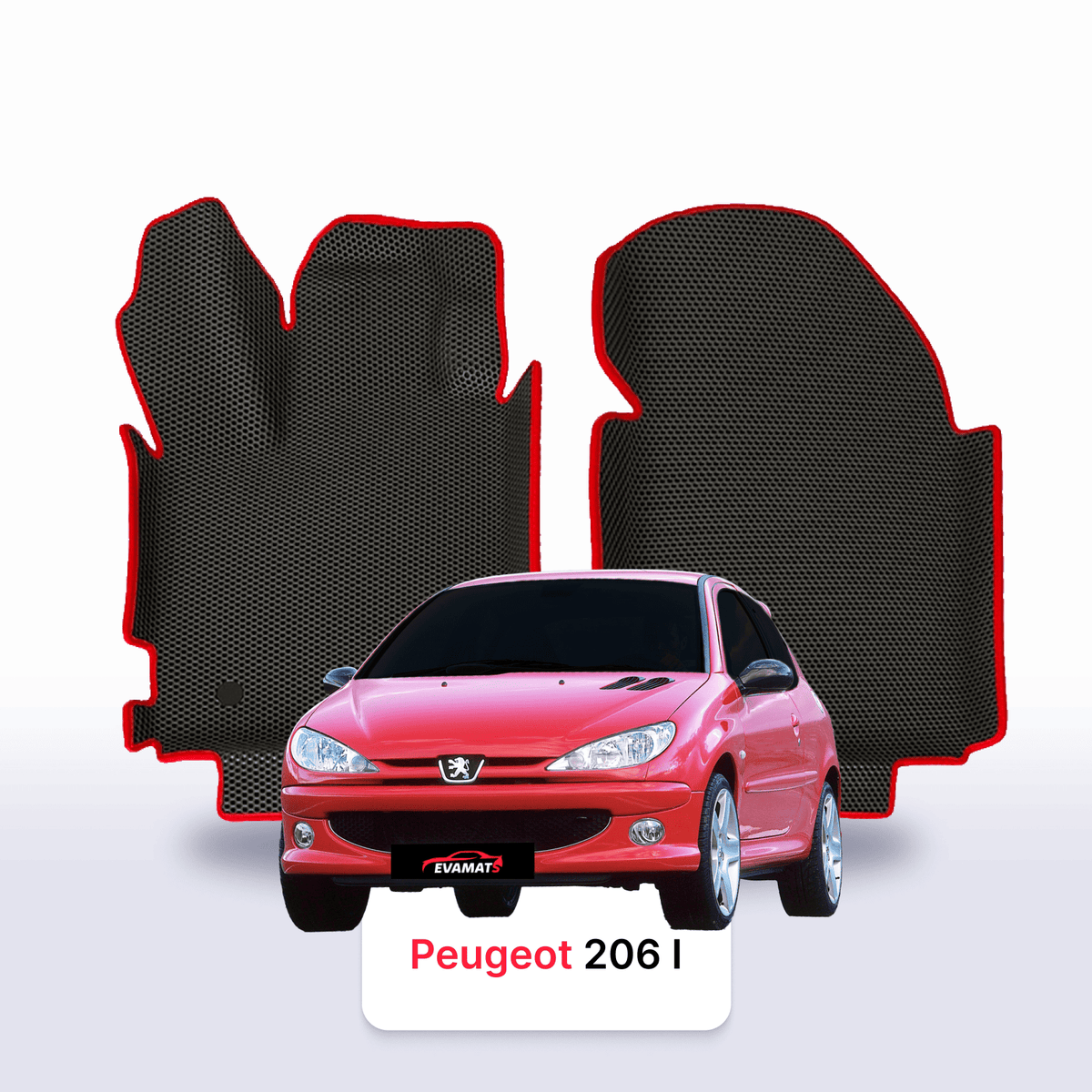 Tappetini 3D EVA per Peugeot 206(MT) 1 gen 1998-2012 anni HATCHBACK 3 porte