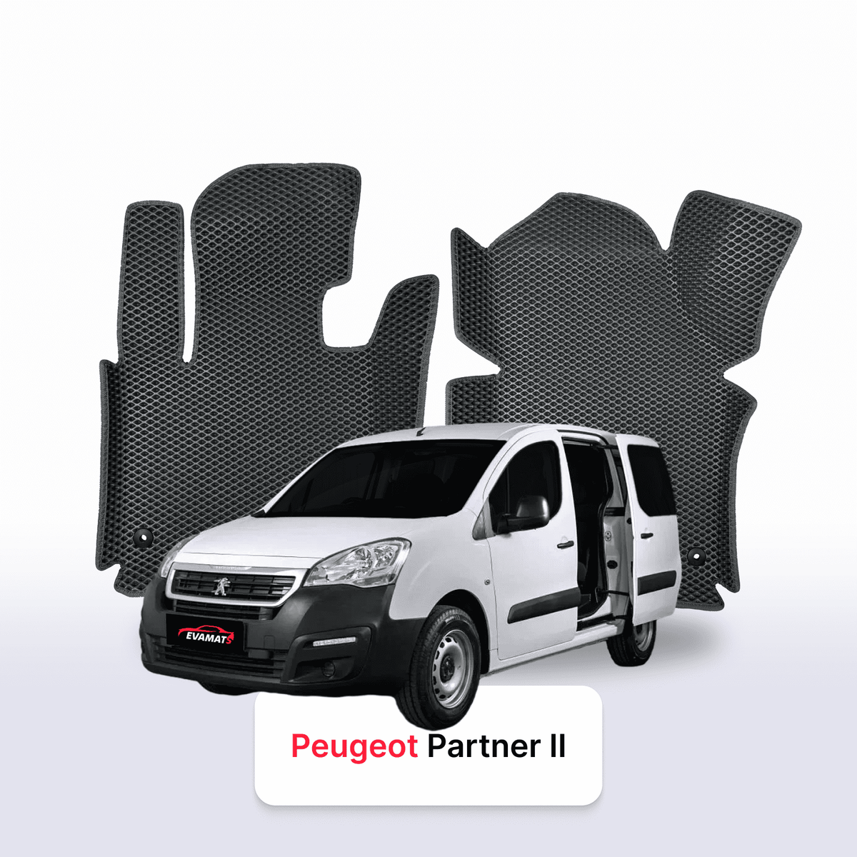 Tappetini 3D EVA per Peugeot Partner(MT) 2 gen 2008-2018 anni MONOVOLUME TOUR