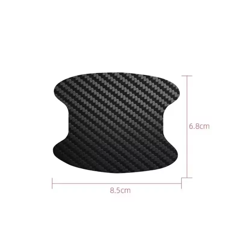 Adesivi protettivi per maniglie delle portiere effetto carbonio – set da 4