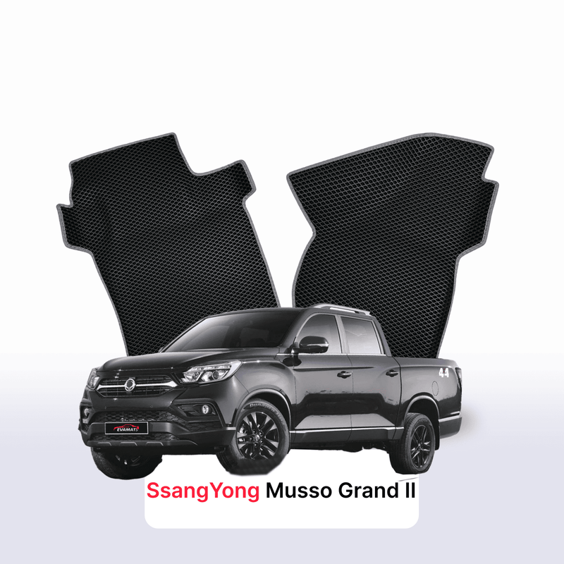 Tappetini 3D EVA per SsangYong Musso Grand 2 gen 2018-2027 anni PICK-UP DOPPIA CABINA