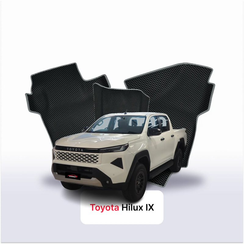 Tappetini 3D EVA per Toyota Hilux IX gen 2026-2030 anni PICK-UP DOPPIA CABINA