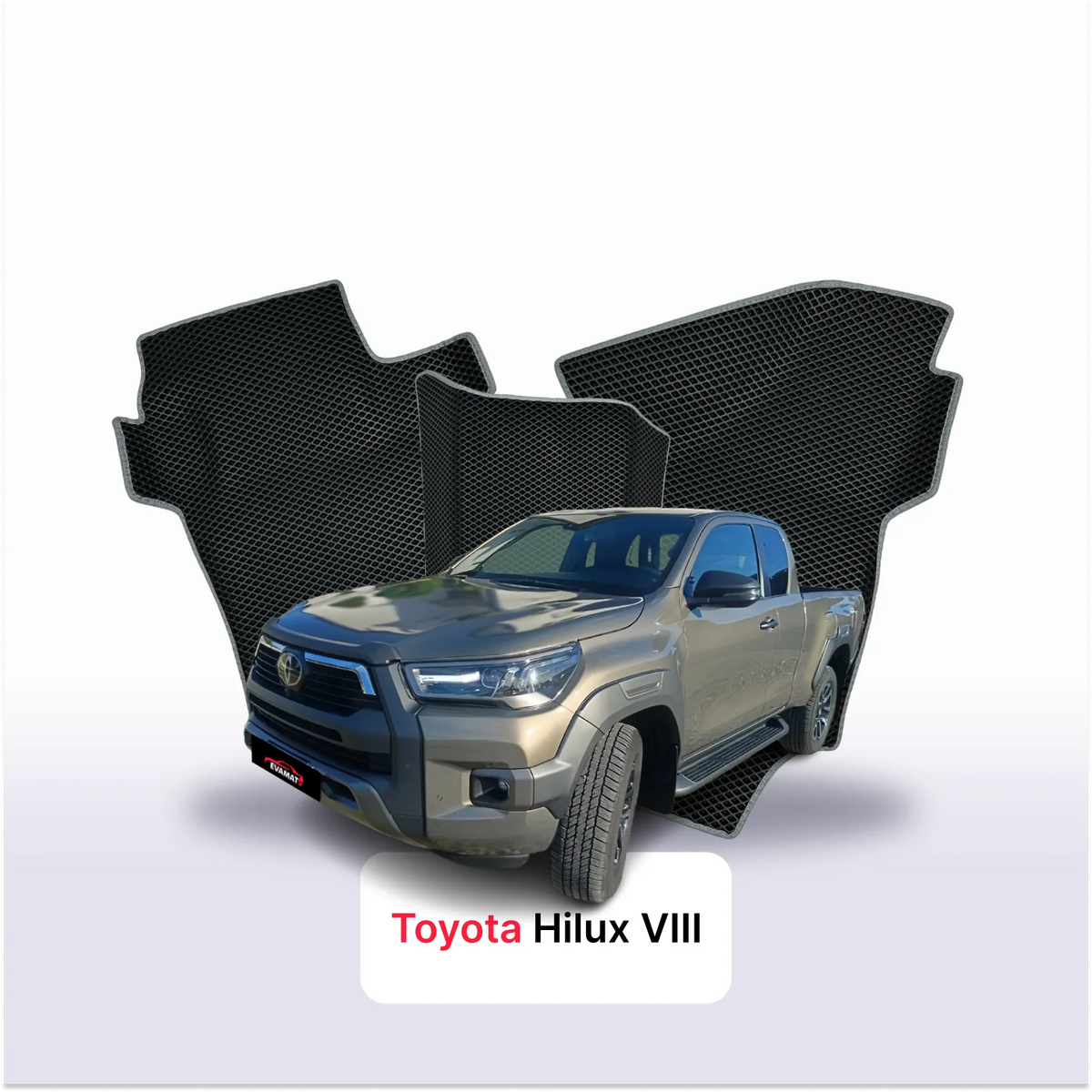 Tappetini 3D EVA per Toyota Hilux 8 gen 2015-2026 anni PICK-UP CABINA E MEZZA