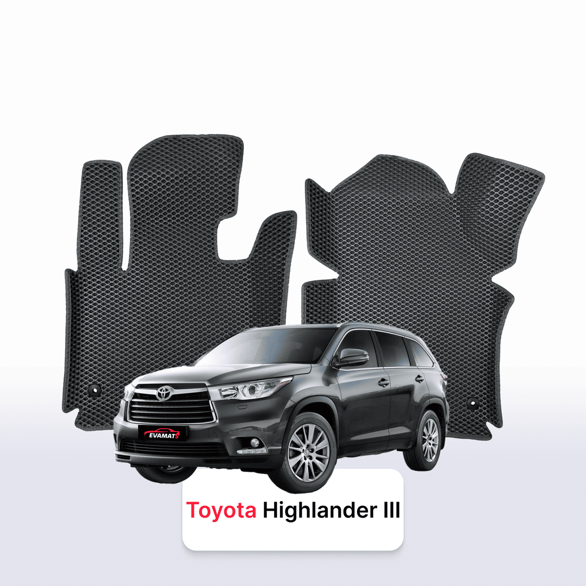 Tappetini 3D EVA per Toyota Highlander 3 gen 2013-2019 anni SUV 5 porte