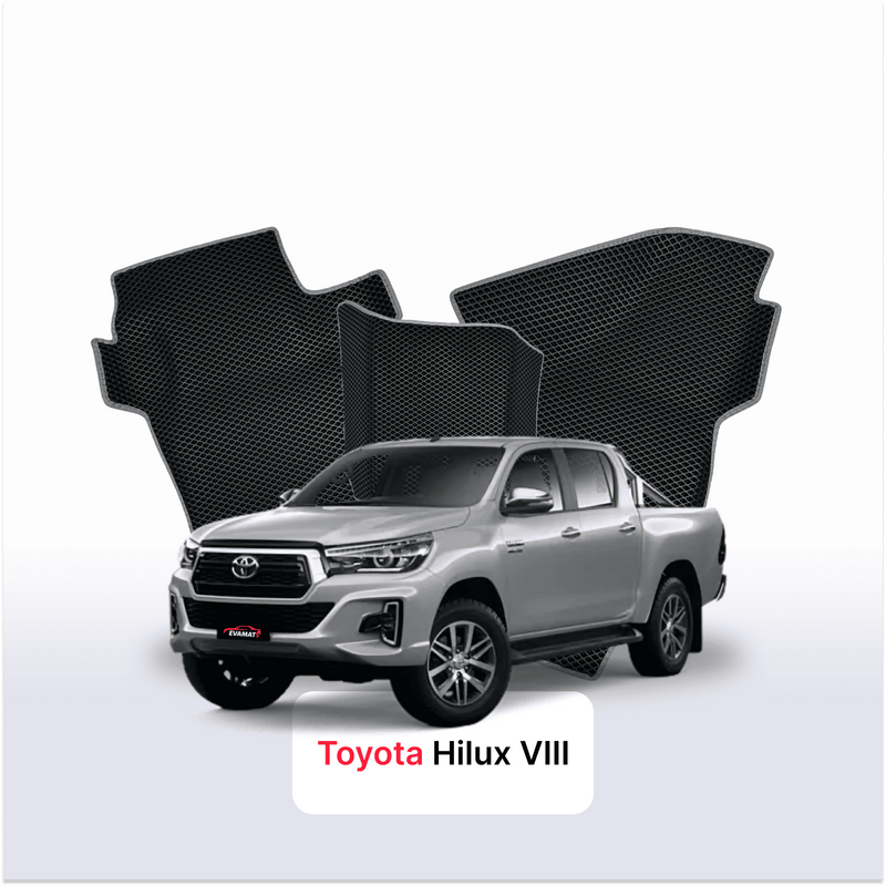 Tappetini 3D EVA per Toyota Hilux 8 gen 2015-2026 anni PICK-UP DOPPIA CABINA