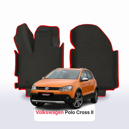 Tappetini 3D EVA per Volkswagen Polo Cross II gen 2009-2017 anni HATCHBACK 5 porte