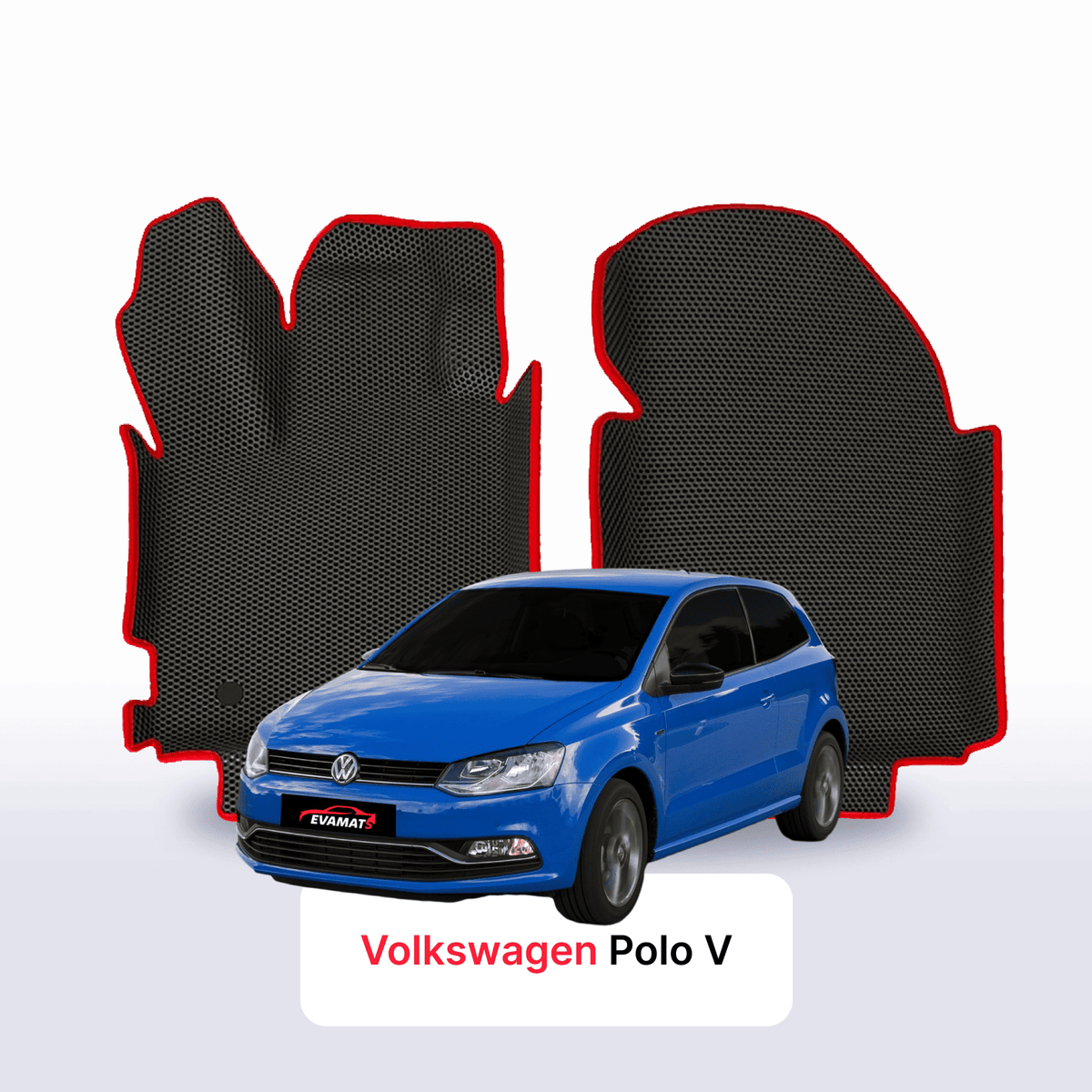 Tappetini 3D EVA per Volkswagen Polo(MK5) V gen 2009-2017 anni HATCHBACK 3 porte