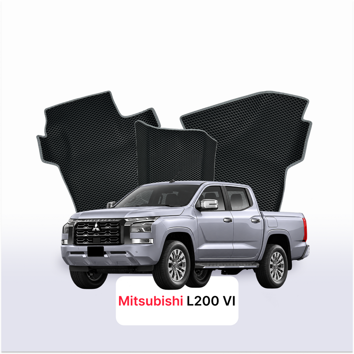 Tappetini 3D EVA per Mitsubishi L200 6 gen 2023-2027 anni PICK-UP DOPPIA CABINA